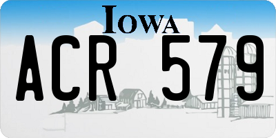 IA license plate ACR579