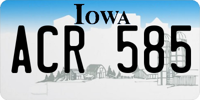 IA license plate ACR585