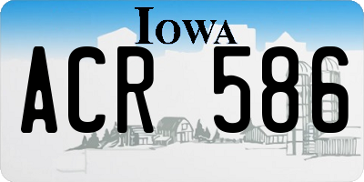 IA license plate ACR586