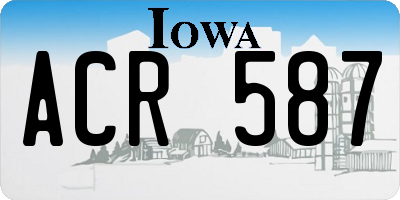 IA license plate ACR587
