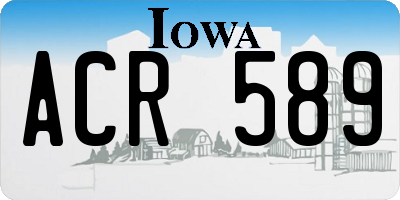 IA license plate ACR589
