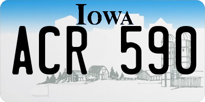 IA license plate ACR590