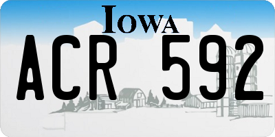 IA license plate ACR592