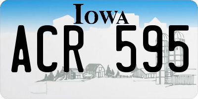 IA license plate ACR595