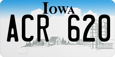 IA license plate ACR620