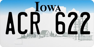 IA license plate ACR622