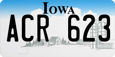 IA license plate ACR623