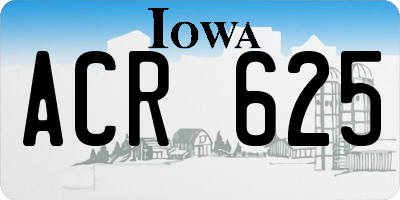IA license plate ACR625
