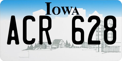 IA license plate ACR628