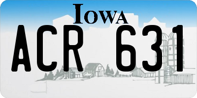 IA license plate ACR631