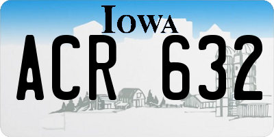 IA license plate ACR632