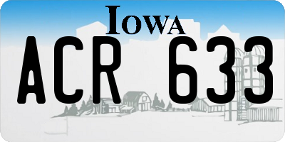 IA license plate ACR633