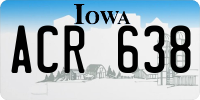 IA license plate ACR638