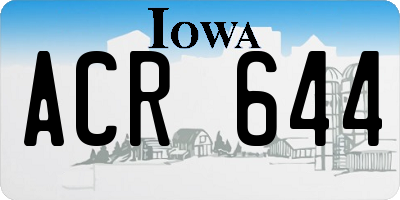IA license plate ACR644