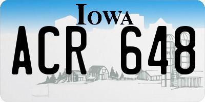 IA license plate ACR648