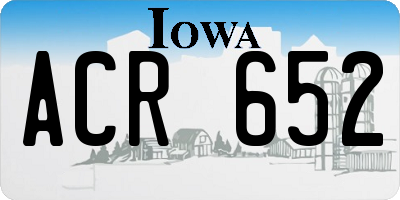 IA license plate ACR652