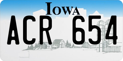 IA license plate ACR654