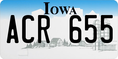 IA license plate ACR655