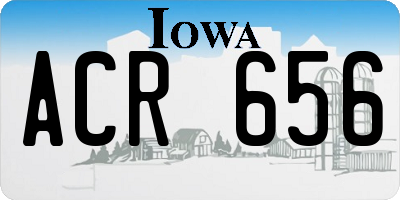 IA license plate ACR656