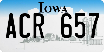IA license plate ACR657