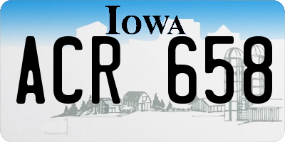 IA license plate ACR658