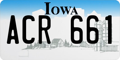 IA license plate ACR661
