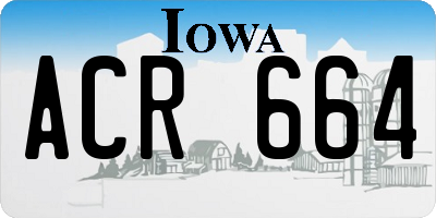 IA license plate ACR664