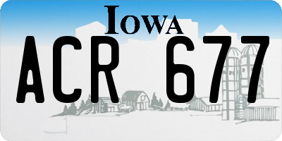 IA license plate ACR677