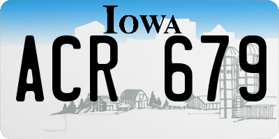 IA license plate ACR679
