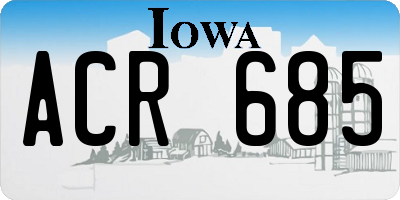 IA license plate ACR685