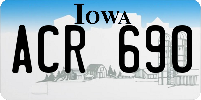 IA license plate ACR690