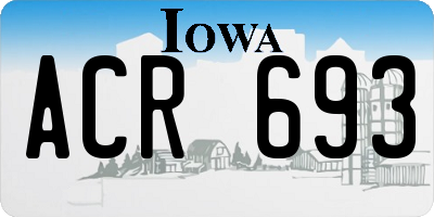 IA license plate ACR693