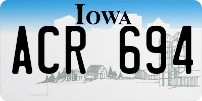 IA license plate ACR694