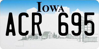 IA license plate ACR695