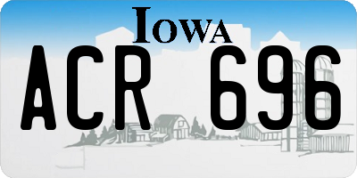IA license plate ACR696