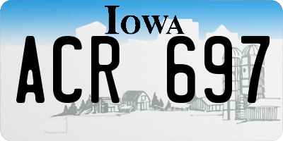 IA license plate ACR697