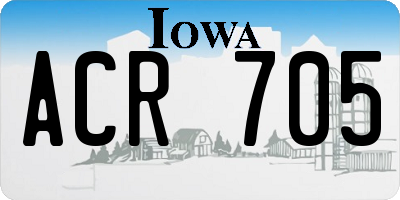 IA license plate ACR705