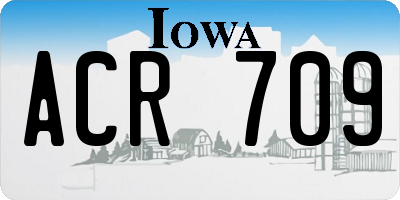 IA license plate ACR709