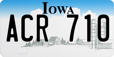 IA license plate ACR710