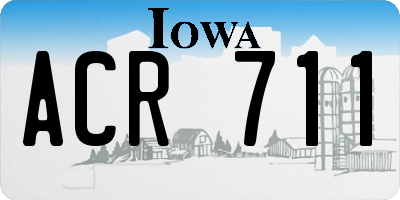IA license plate ACR711
