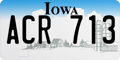 IA license plate ACR713