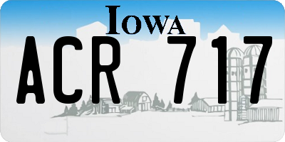 IA license plate ACR717