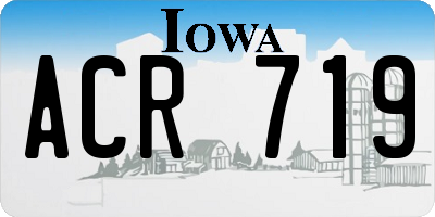IA license plate ACR719