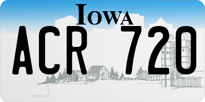 IA license plate ACR720