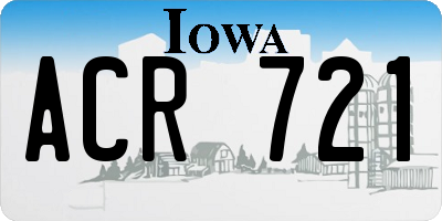 IA license plate ACR721