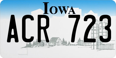 IA license plate ACR723