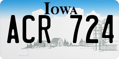 IA license plate ACR724