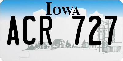 IA license plate ACR727