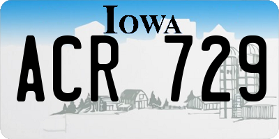 IA license plate ACR729
