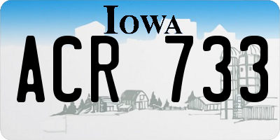 IA license plate ACR733